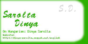 sarolta dinya business card